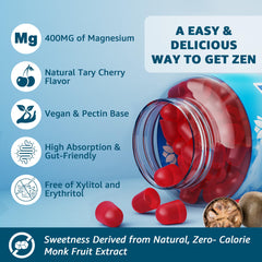 Gluten-free, third-party tested magnesium gummies label