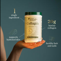 Collagen peptides supporting skin, hair, nails, joints, and digestion