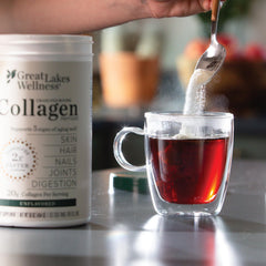 Packaging and supplement info for collagen peptides powder