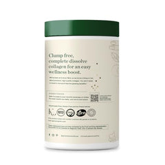 Unflavored collagen peptides powder scoop close-up