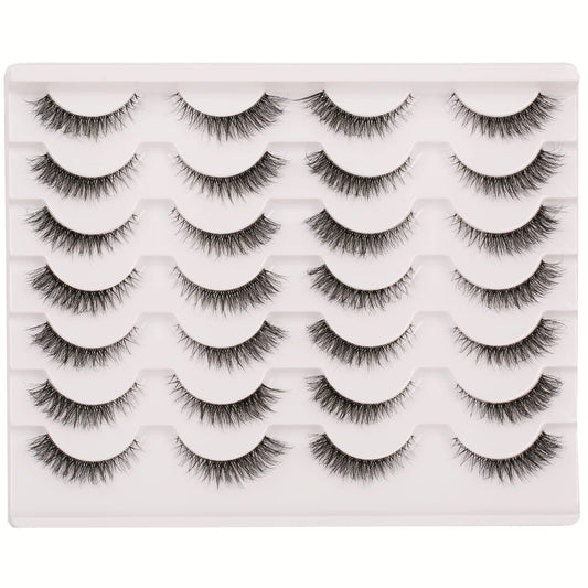 Gmagictobo false eyelashes with natural short length and clear band for comfortable, everyday wear
