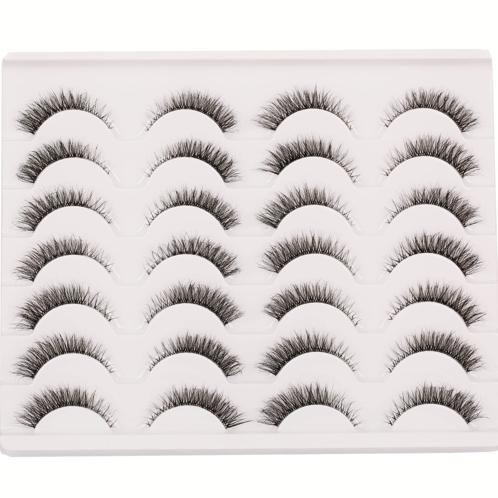 Gmagictobo natural short lashes with clear band for seamless day-to-night look