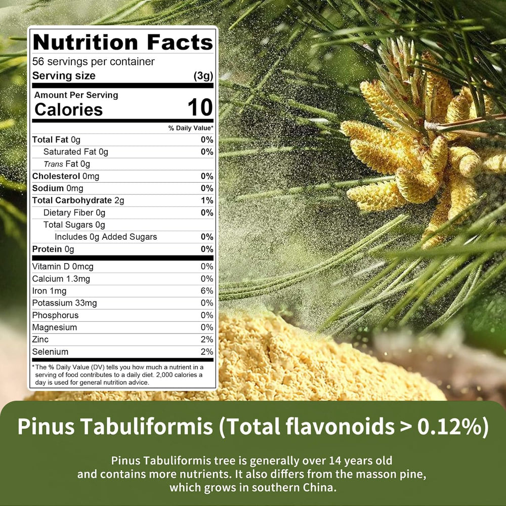 GMP-certified production facility badge for pine pollen
