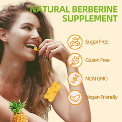 GMP compliant and lab-tested seal on Berberine Gummies packaging