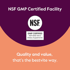 Facility image showing GMP and NSF certification