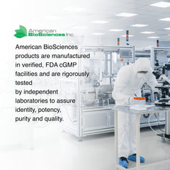 GMP certified and third-party tested seal on packaging