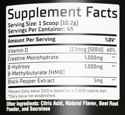 3g HMB per serving illustration on GMU SPORT Creatine 2.0