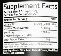 3g HMB per serving illustration on GMU SPORT Creatine 2.0
