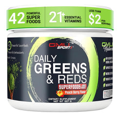 GMU SPORT Daily Greens & Reds Peach Berry packaging