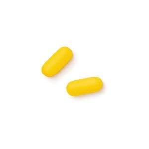 GNC 60 caplets per container label detail