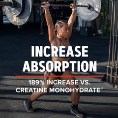 GNC AMP Creatine HCl 189 label closeup highlighting gluten-free formula