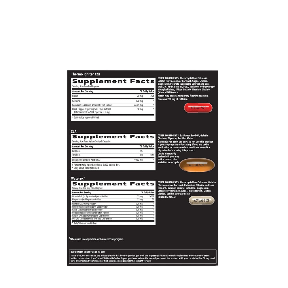 GNC AMP Men’s Ripped Vitapak label highlighting 4-in-1 formula.