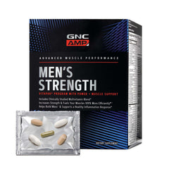 Front view of GNC AMP Men’s Strength Vitapak Program packaging