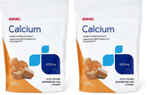 Front view of GNC Calcium 600mg caramel soft chews pack 2