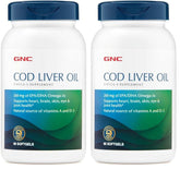 GNC Cod Liver Oil Omega-3 bottle and packaging