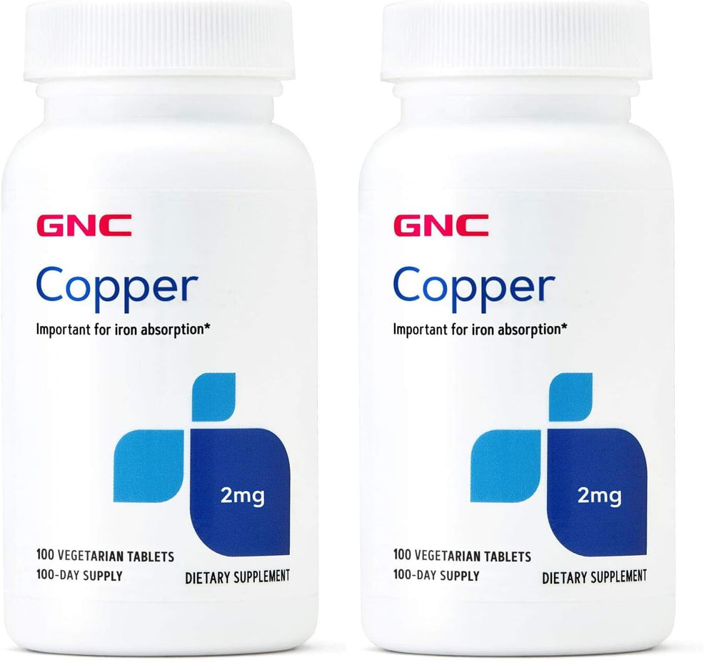 GNC Copper 2mg bottle label