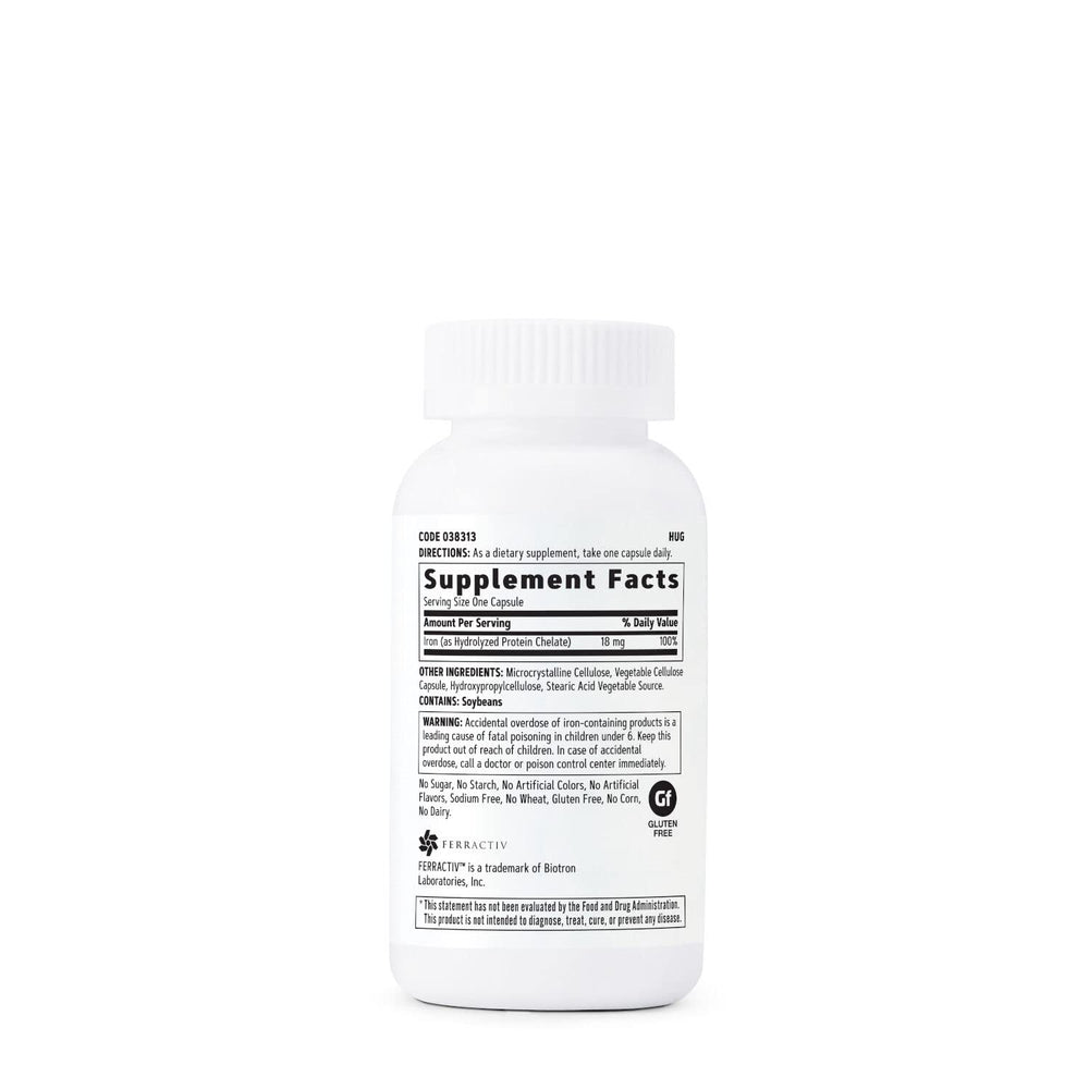 Close-up of Gentlesorb Iron 18mg capsules