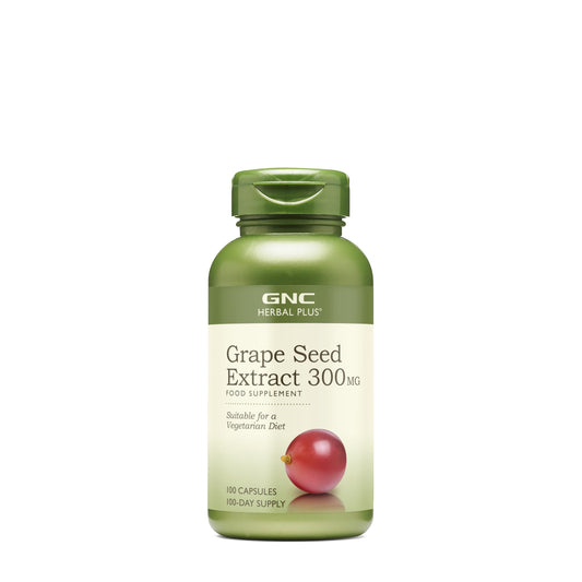 GNC Herbal Plus Grape Seed Extract 300mg bottle front label