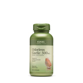 GNC Herbal Plus Odorless Garlic 500mg bottle on white background