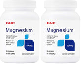 GNC Magnesium 500mg 120 capsules Pack of 2 – front view