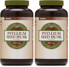 GNC Natural Brand Psyllium Seed Husk 500mg bottle label