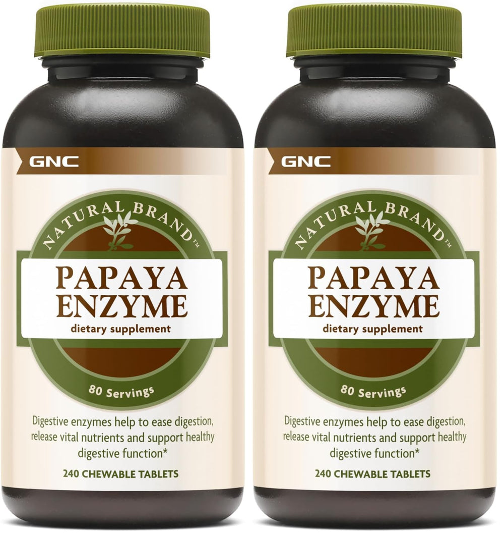 GNC Natural Brand Papaya Enzyme bottle front view