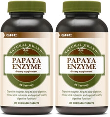 GNC Natural Brand Papaya Enzyme bottle front view