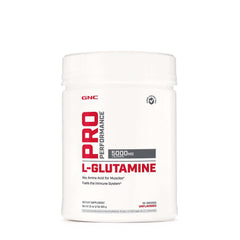 GNC Pro Performance L-Glutamine 5000 mg powder bottle, unflavored