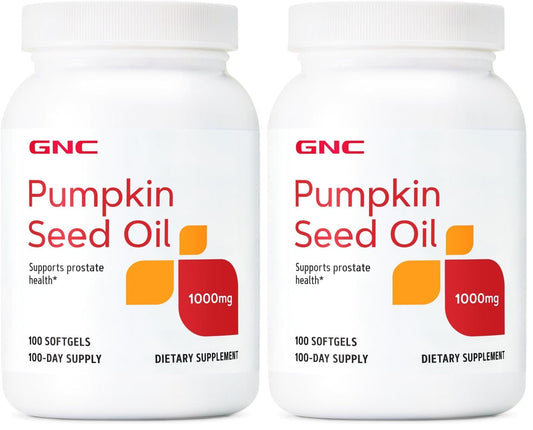 GNC Pumpkin Seed Oil 1000mg Softgels bottle front