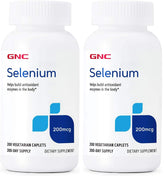 GNC Selenium 200mcg bottle with two-pack display