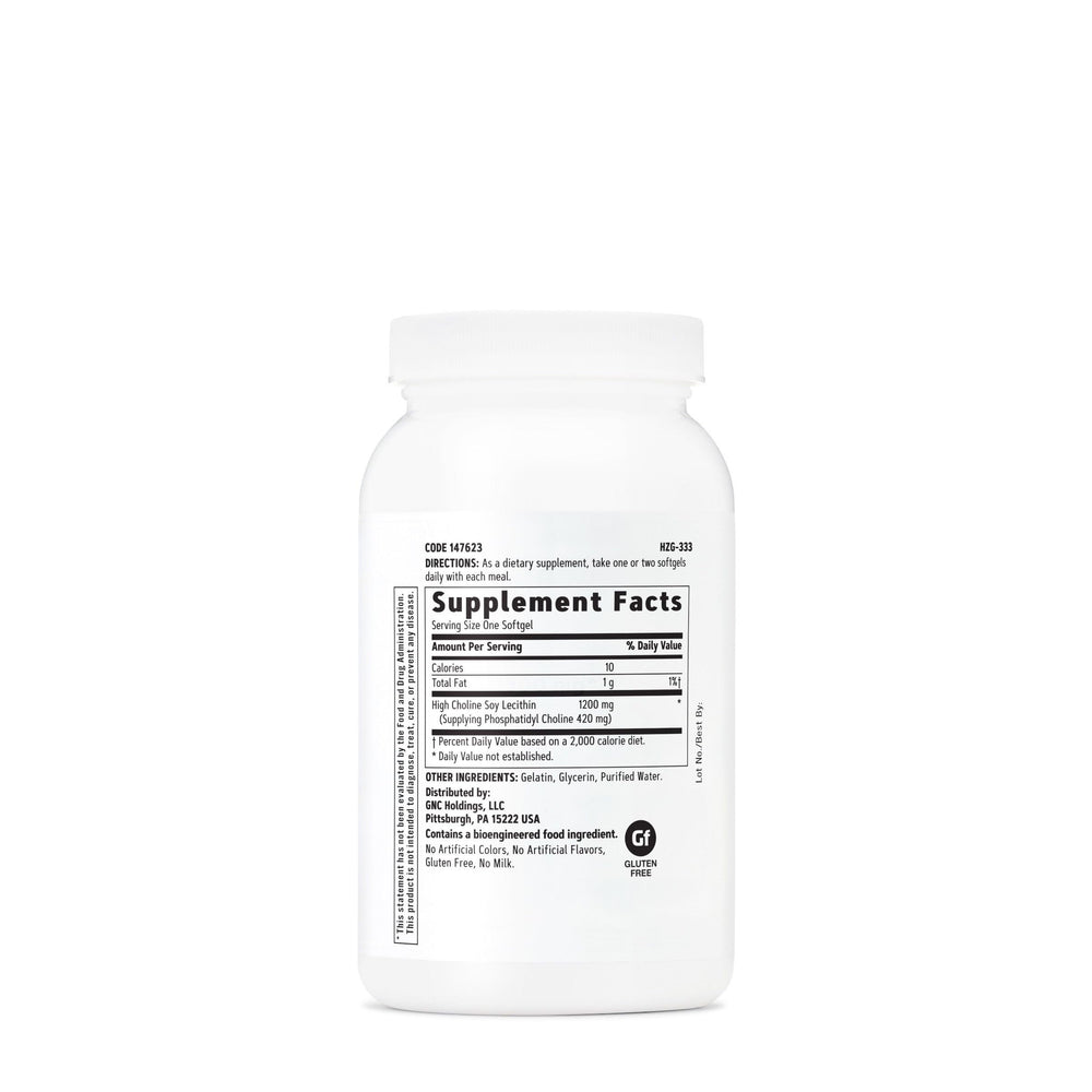 Close-up of GNC Triple Lecithin 1200mg softgels