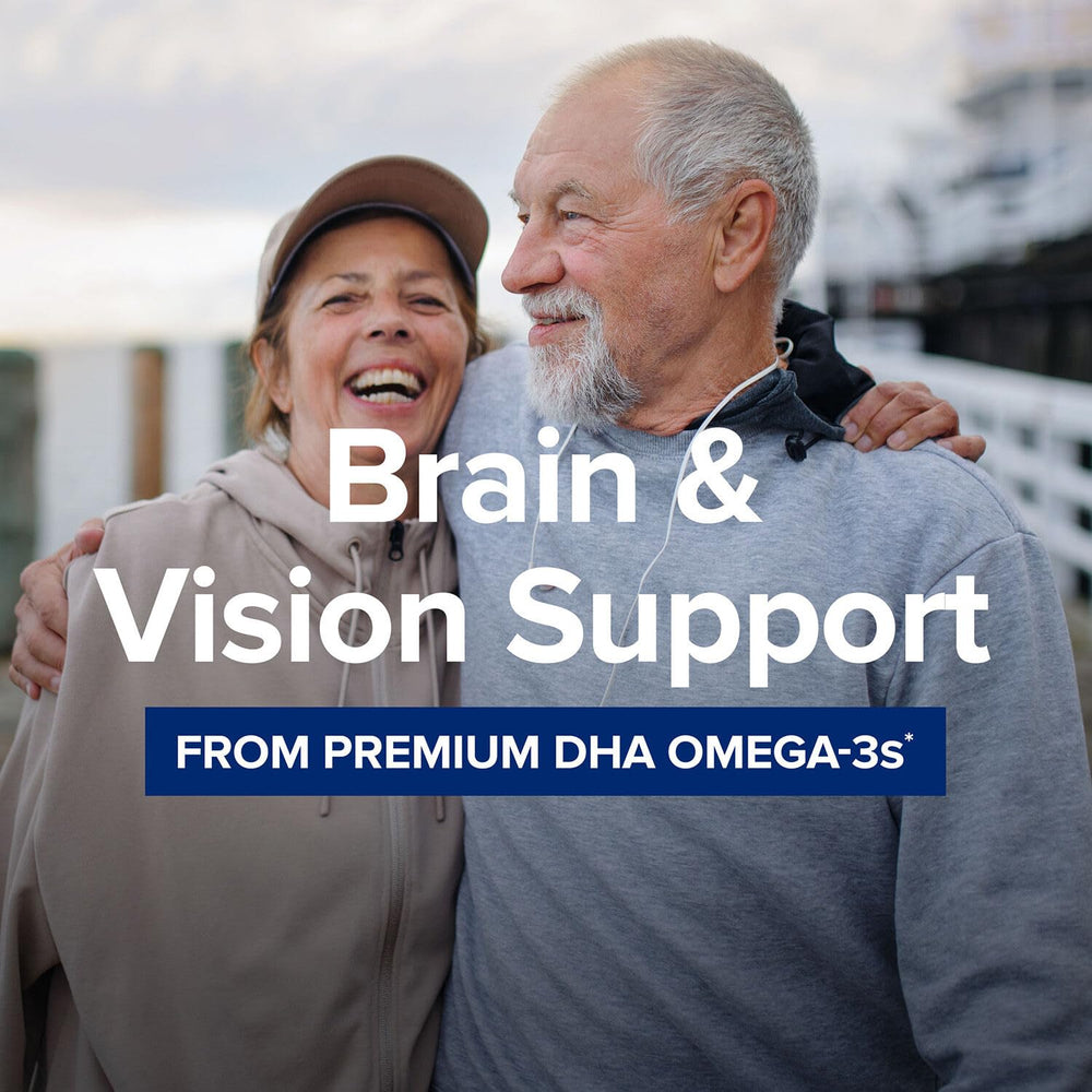 Graph indicating DHA supports brain development and vision