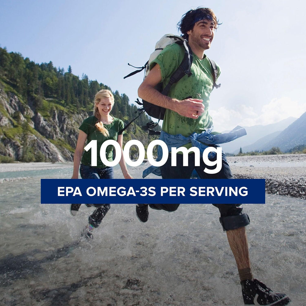 Close-up of enteric-coated mini fish oil softgels