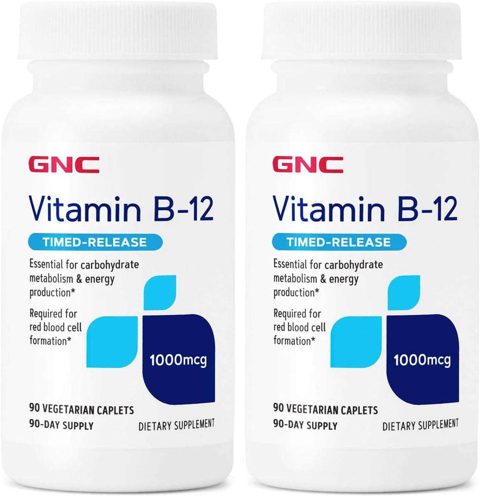 GNC Vitamin B-12 1000mcg bottle front view with label