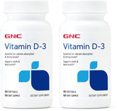 GNC Vitamin D3 50 mcg softgel bottle – front view