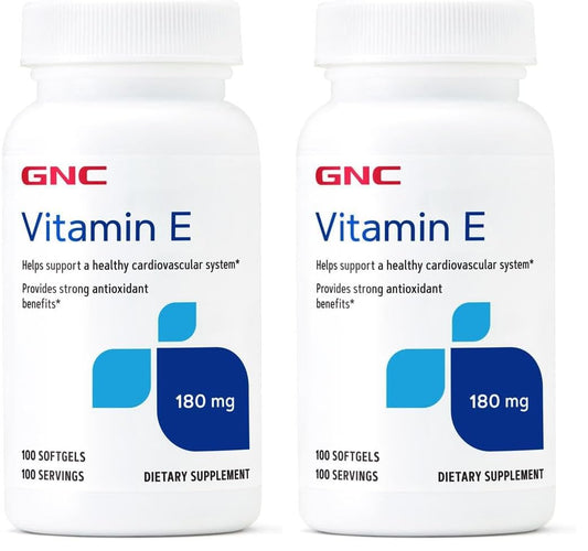 GNC Vitamin E 200mg softgels bottle - pack of 2