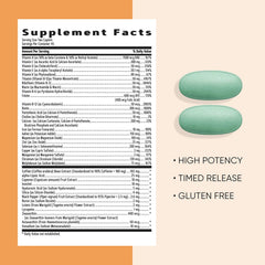 Bone health and beauty nutrients listed on bottle