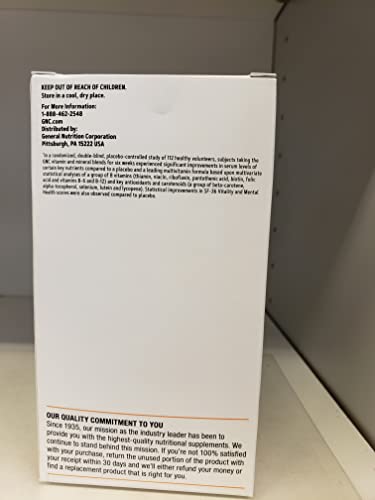 Close-up of the GNC Women's Multivitamin Energy & Metabolism label