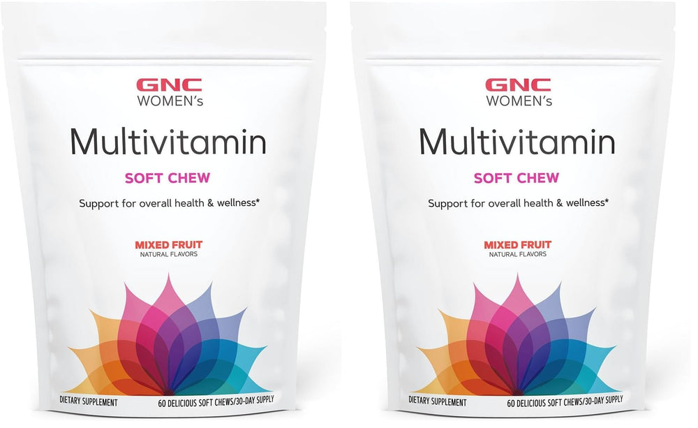 Front view of GNC Women's Multivitamin Soft Chew - Mixed Fruit Pack of 2