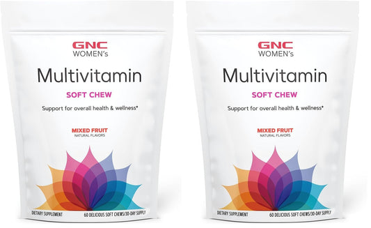Front view of GNC Women's Multivitamin Soft Chew - Mixed Fruit Pack of 2