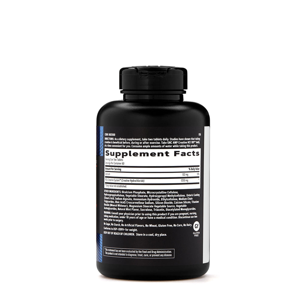 Athlete using GNC AMP Creatine HCl 189 during workout