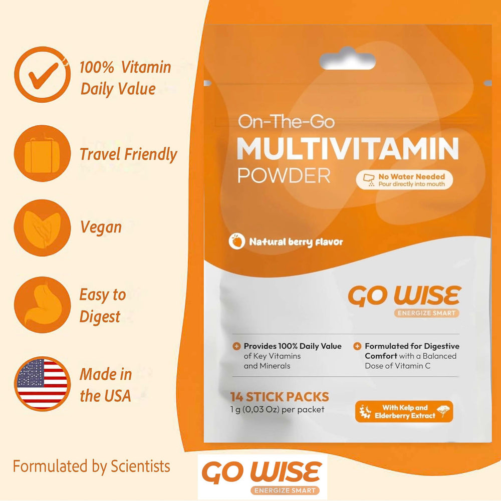 14 travel stick packs in a box for on-the-go nutrition