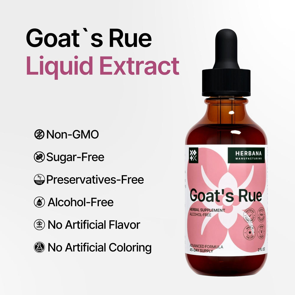 Close-up of dosage dropper for Goat's Rue extract