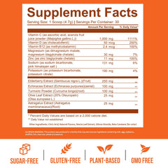Elderberry and berry blend ingredients in GoBiotix immunity powder