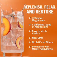 GoBiotix peach tea glass showing refreshing flavor option