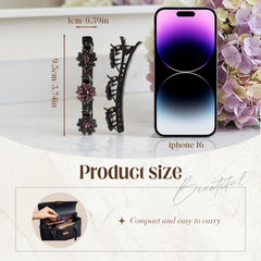 Godmifa crystal stone hair clip in elegant party style.