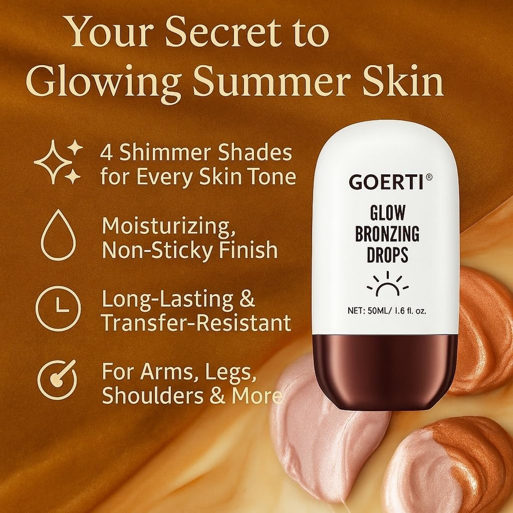 GOERTI Blend with makeup for deeper bronze shimmer.