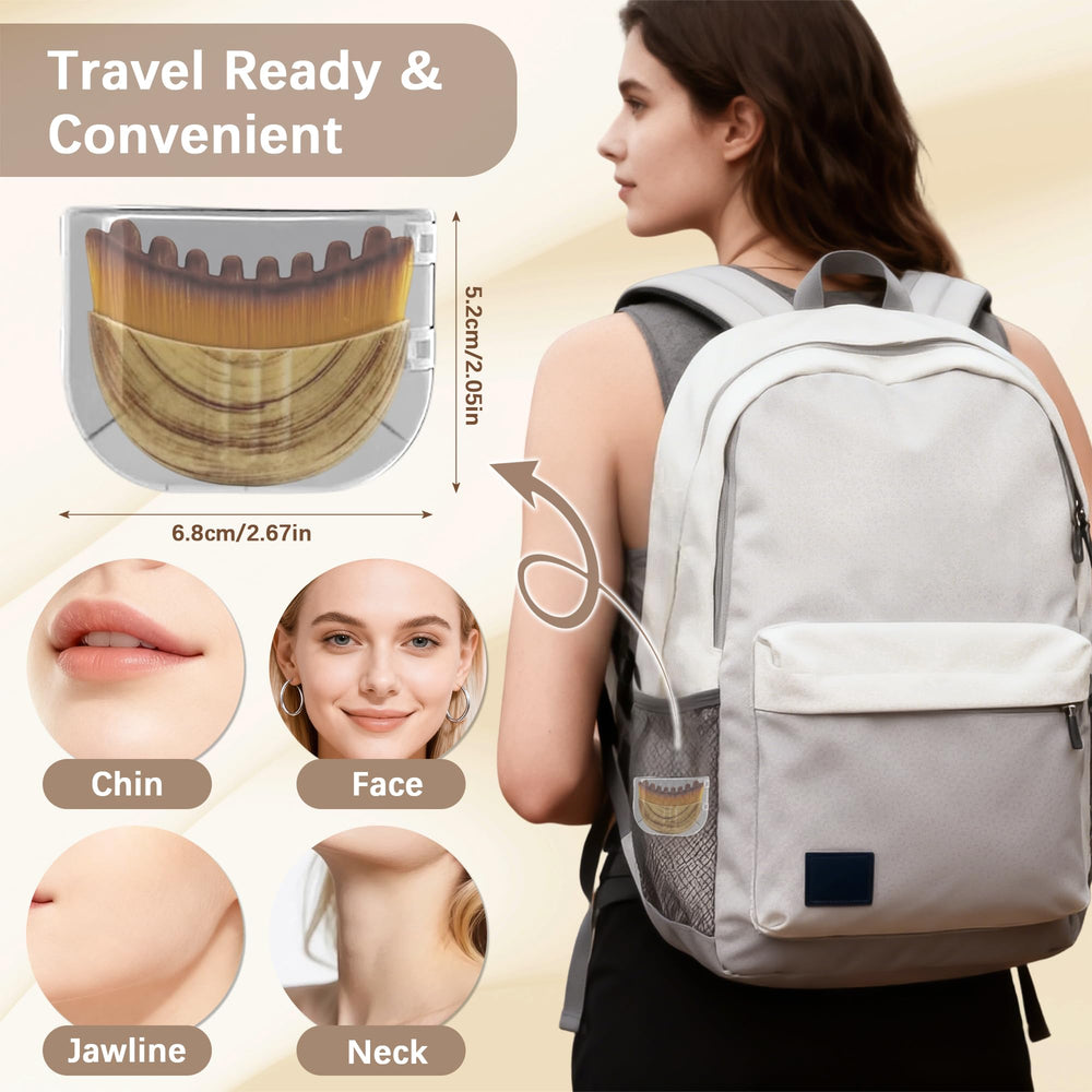 Goiicoln lymphatic contour brush set side view highlighting portable storage case