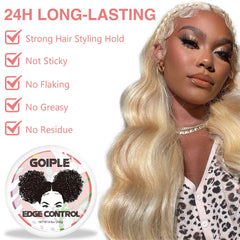 Goiple edge control wax preserves natural look across all hair types.