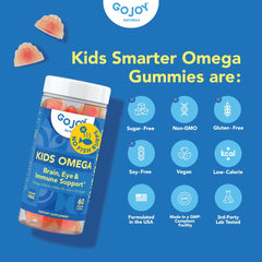 Sugar-free, fish-free GOJOY Omega-3 Gummies for kids